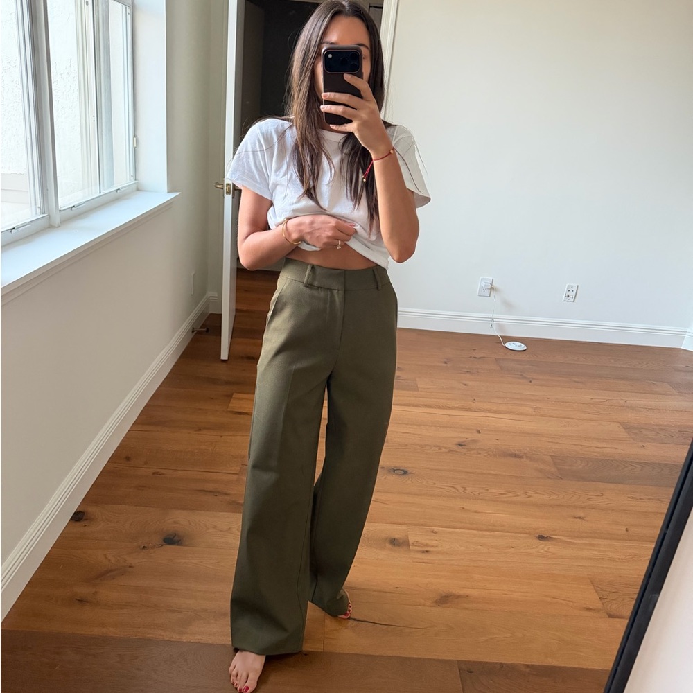 STAUD Olive Wide-Leg Women's Trousers - Classic High-Rise Pant